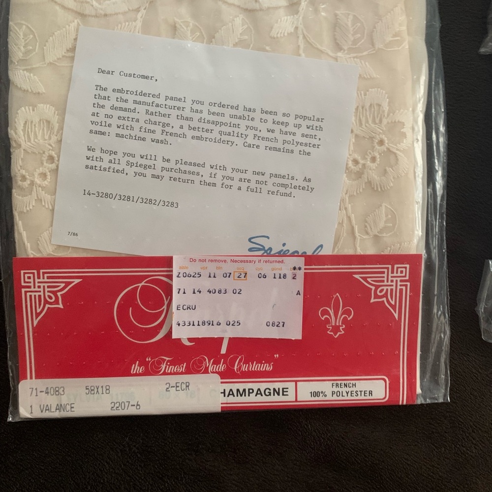 KARPEL Vintage embroided valances/ JP panels (2) each NIB unopened - Picture 10 of 15
